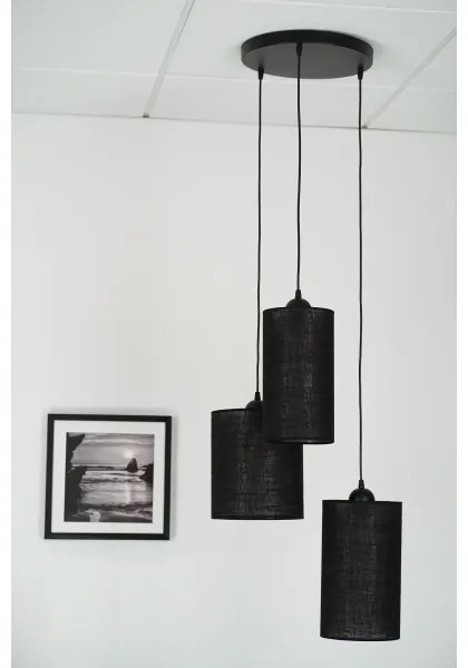 Brilagi - Lampadario a cavo TUBES 3xE27/15W/230V nero