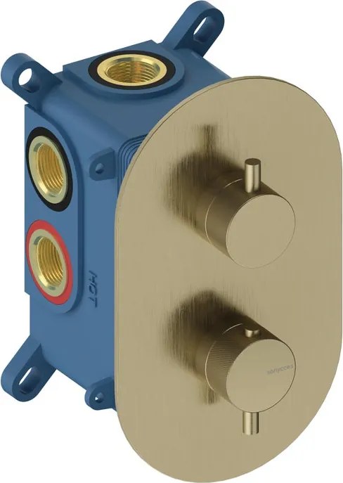 Rubinetto per doccia getto laminare cristallino monocomando Loop K oro lucido SANYCCES