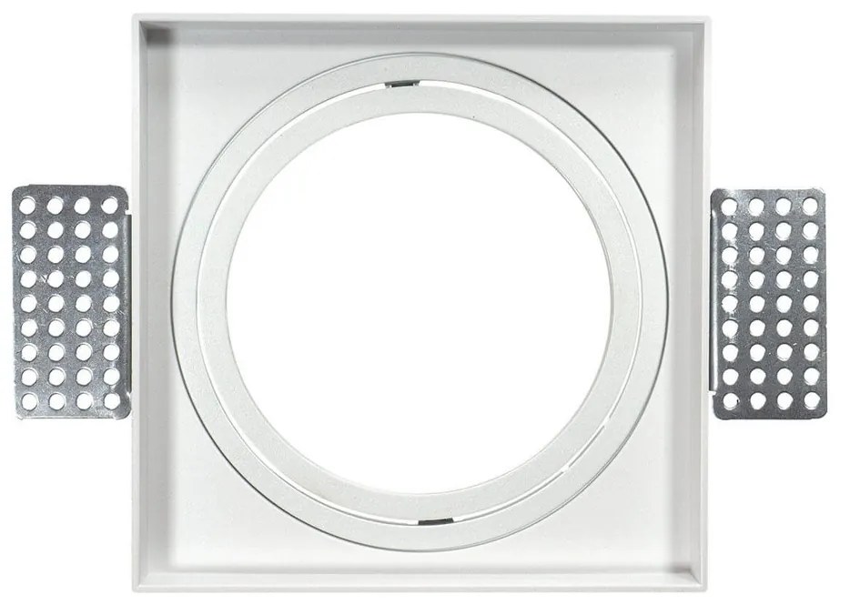 Portafaretto da Incasso AR111 Quadrato Orientabile 148x148mm - Bianco
