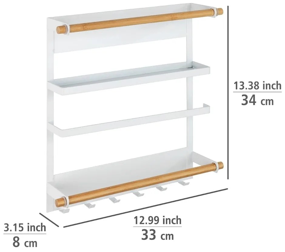 Organizzatore da parete bianco per la cucina Magna - Wenko