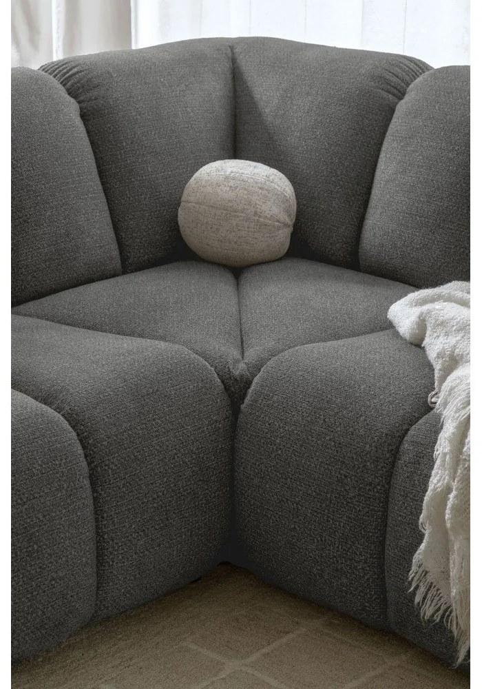 Divano angolare grigio (con penisola a sinistra/a U) Shell – Miuform