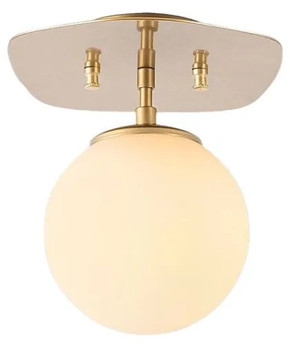 Plafoniera dorata con paralume in vetro 20x25 cm Well – Opviq lights