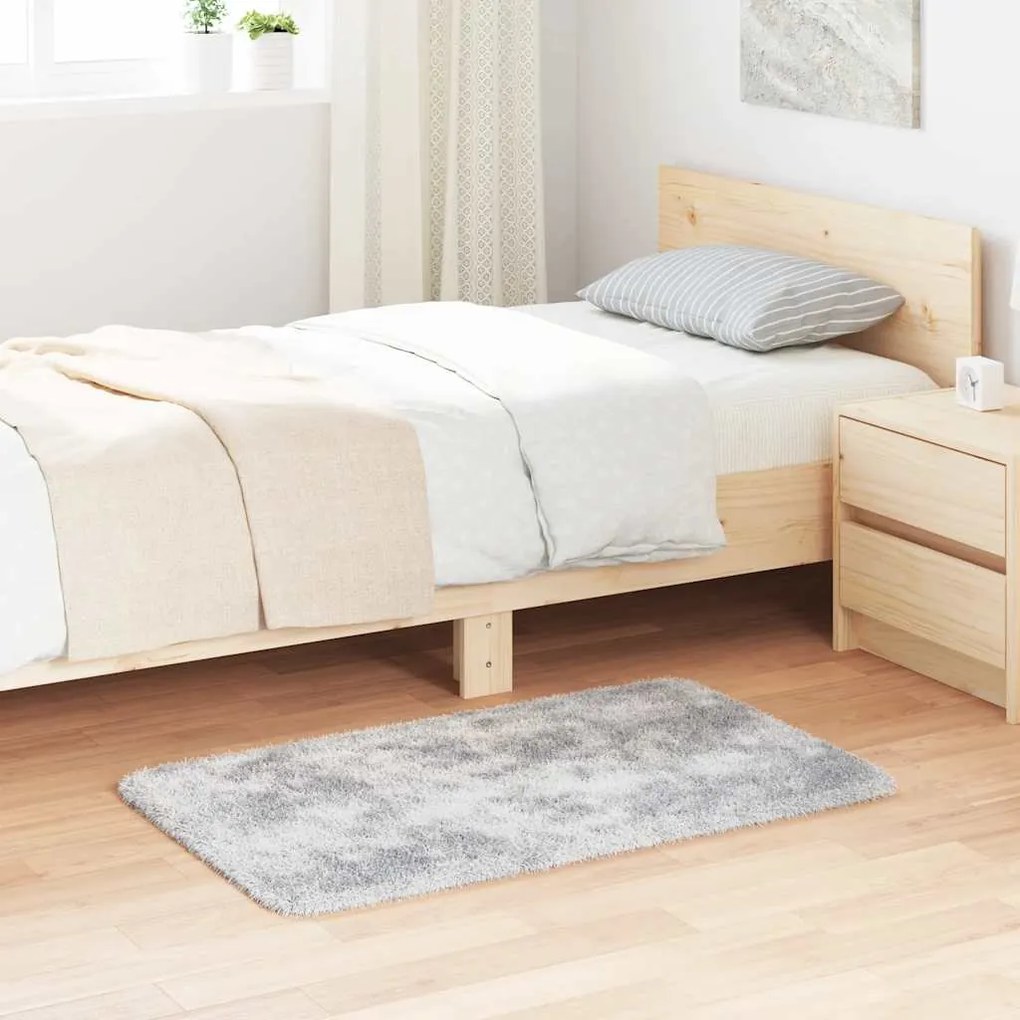 Tappeto Shaggy A Pelo Lungo Navarra Grigio Chiaro 60x100 Cm /