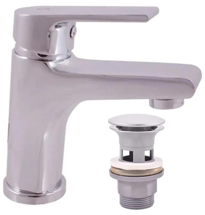 RAV Slezák CO127.0 - Miscelatore per lavabo + piletta COLORADO 14,3 cm cromo lucido