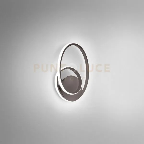 Diva a - applique led titanio in alluminio dimmerabile 3000k 1110lm...
