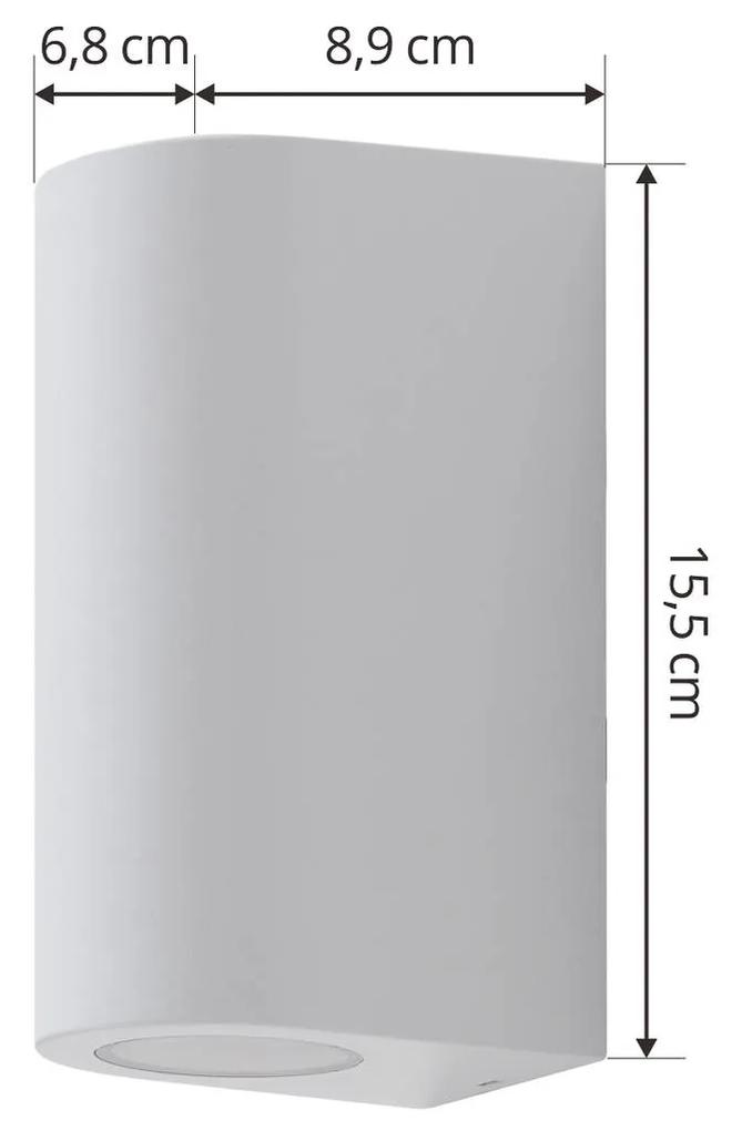 Prios applique esterni Irfan tonda bianco 15,5 cm
