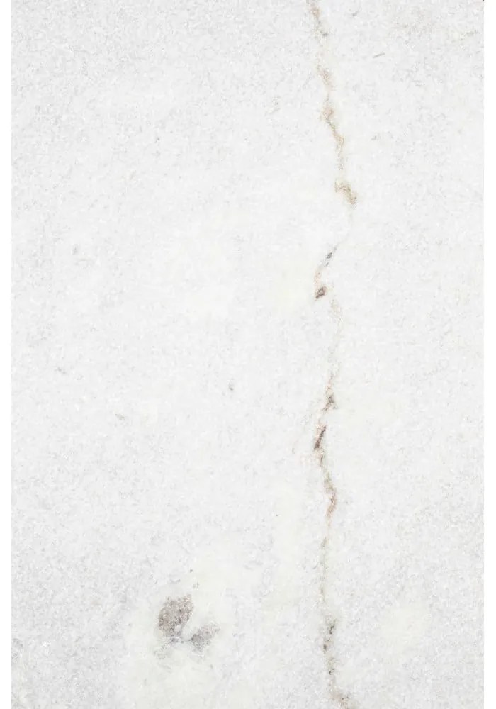 Tavolino da salotto rotondo bianco/dorato con piano in marmo ø 70 cm Timpa – White Label