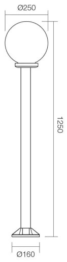 Redo 9776 - Lampada da esterno SFERA 1xE27/42W/230V IP44 25x125 cm marrone