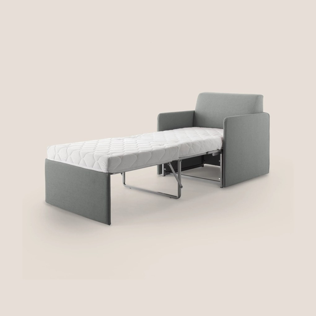 DAG Poltrona letto singolo salvaspazio in TESSUTO impermeabile T13 grigio