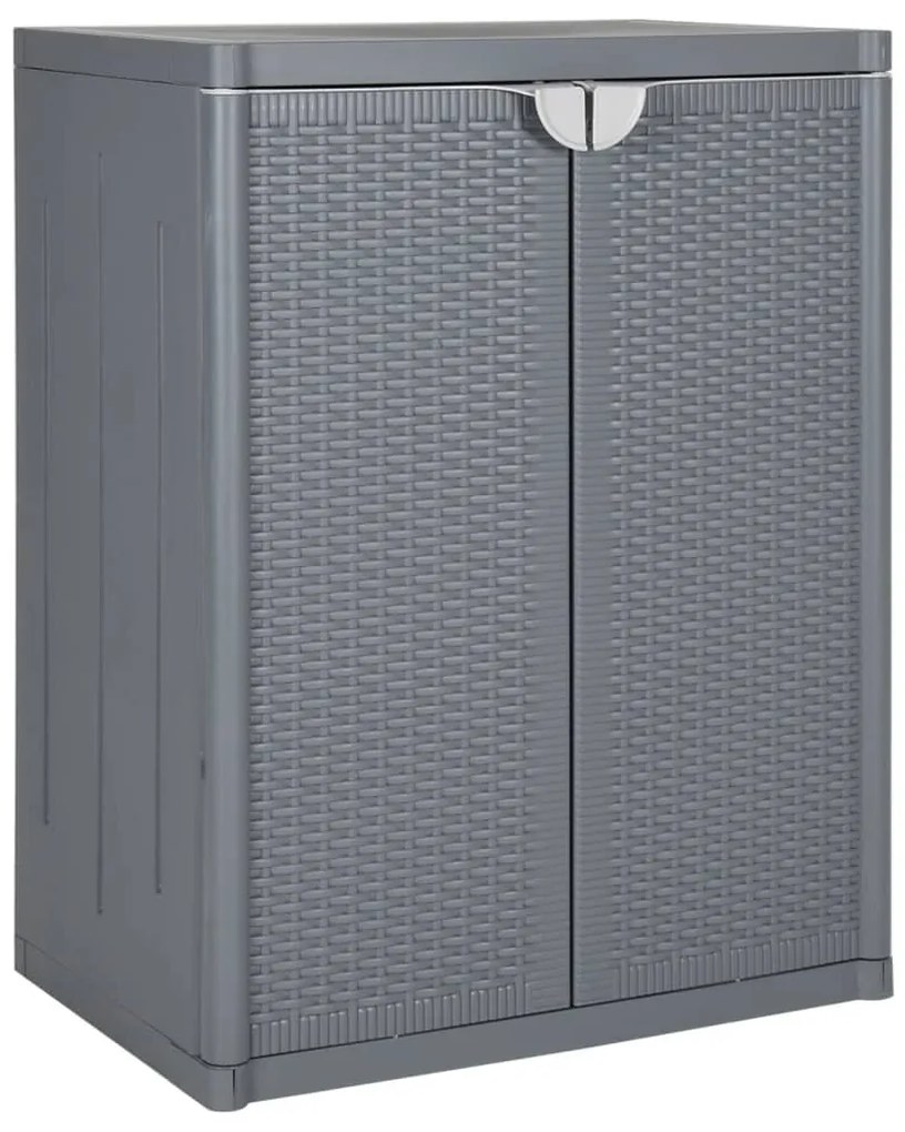 Armadio Da Giardino Grigio 65x45x88 Cm İn Rattan Pp /