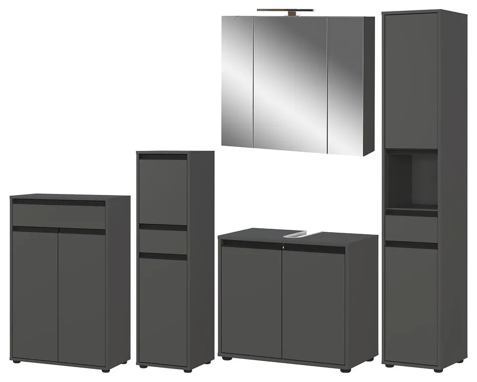 Set da bagno color antracite Lemont - Germania