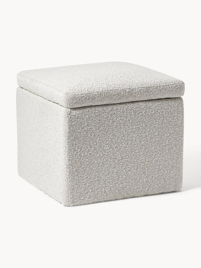 Pouf contenitore in bouclé Winou