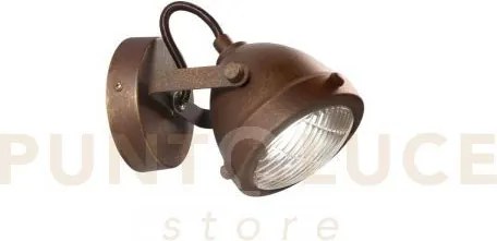 Applique a parete habana ruggine 1 luce attacco gu10 11,6x11,6x14cm...