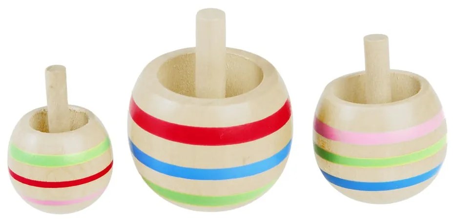 Set di 3 trottole in legno - Rex London