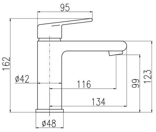 RAV Slezák CO128.0CMATZ - Miscelatore per lavabo COLORADO 16,2 cm nero/oro