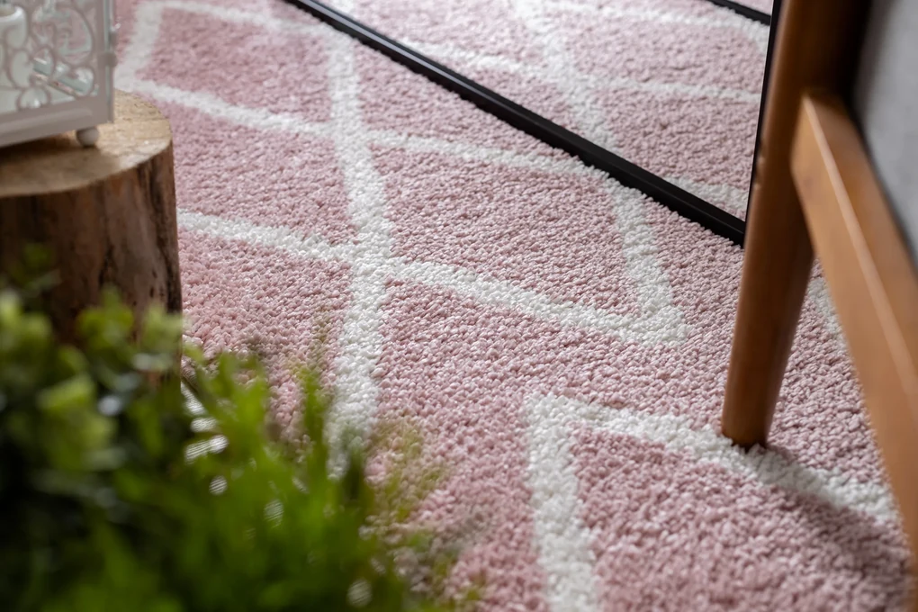 Tappeto BERBER BENI rosa Frange berbero marocchino shaggy