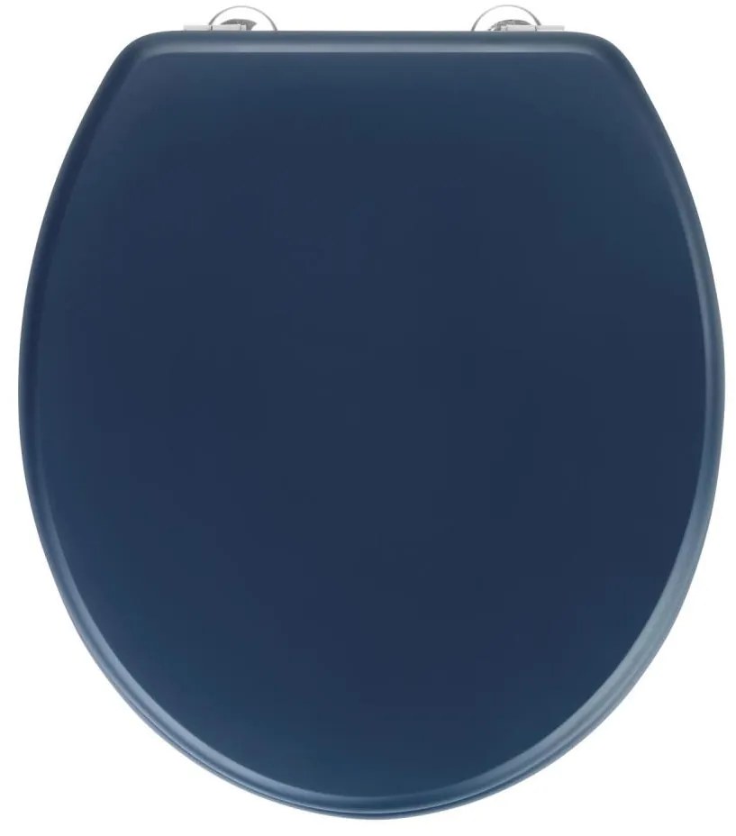 WENKO 25172100-WC sedile WC PRIMA 37x41 cm blu/argento
