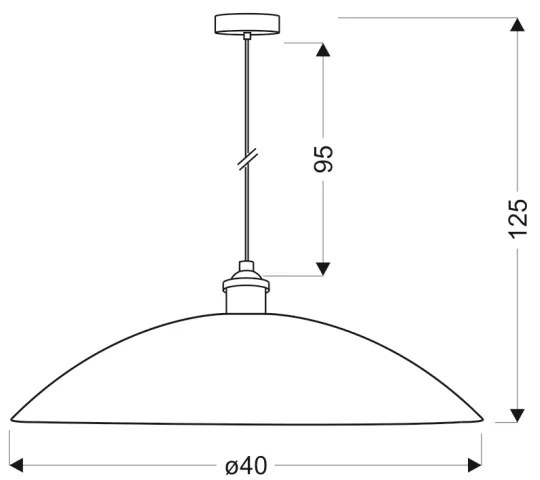 Lampadario a sospensione con filo DEXTER 1xE27/60W/230V