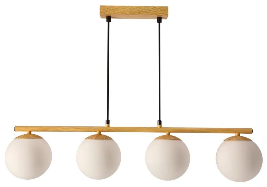 Lampadario a sospensione con filo CARRINE 4xE14/40W/230V marrone