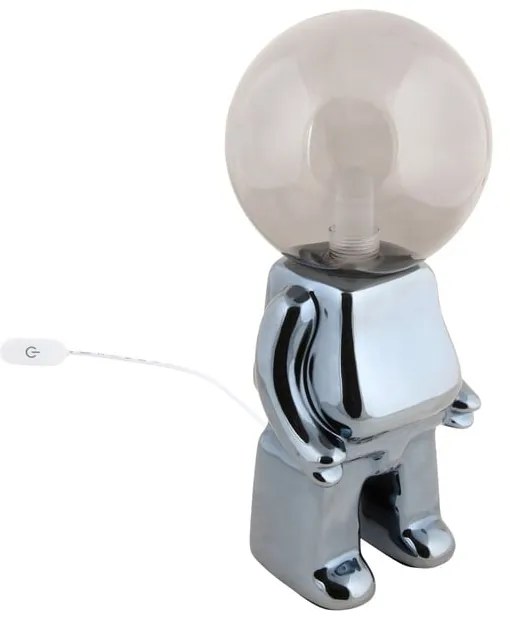 Lampada da tavolo dimmerabile a LED grigia con paralume in vetro (altezza 27 cm) Ross - Leitmotiv