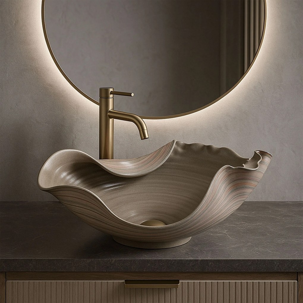 Lavabo da appoggio in ceramica REA HM-17 Handmade ART