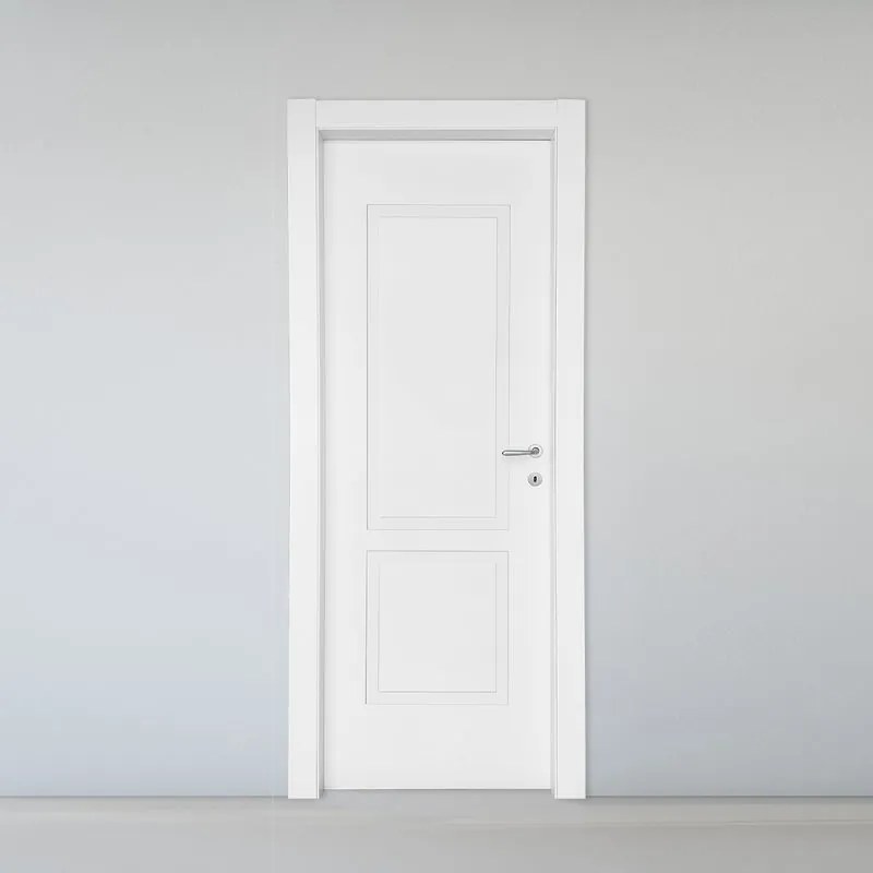 Porta interna a battente Twin in MDF laccato colore bianco, L 80 x H 210 cm, apertura a sinistra