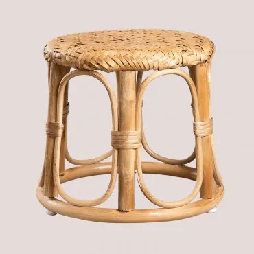 Sgabello basso in rattan Yarom ↑28,5 cm - Sklum