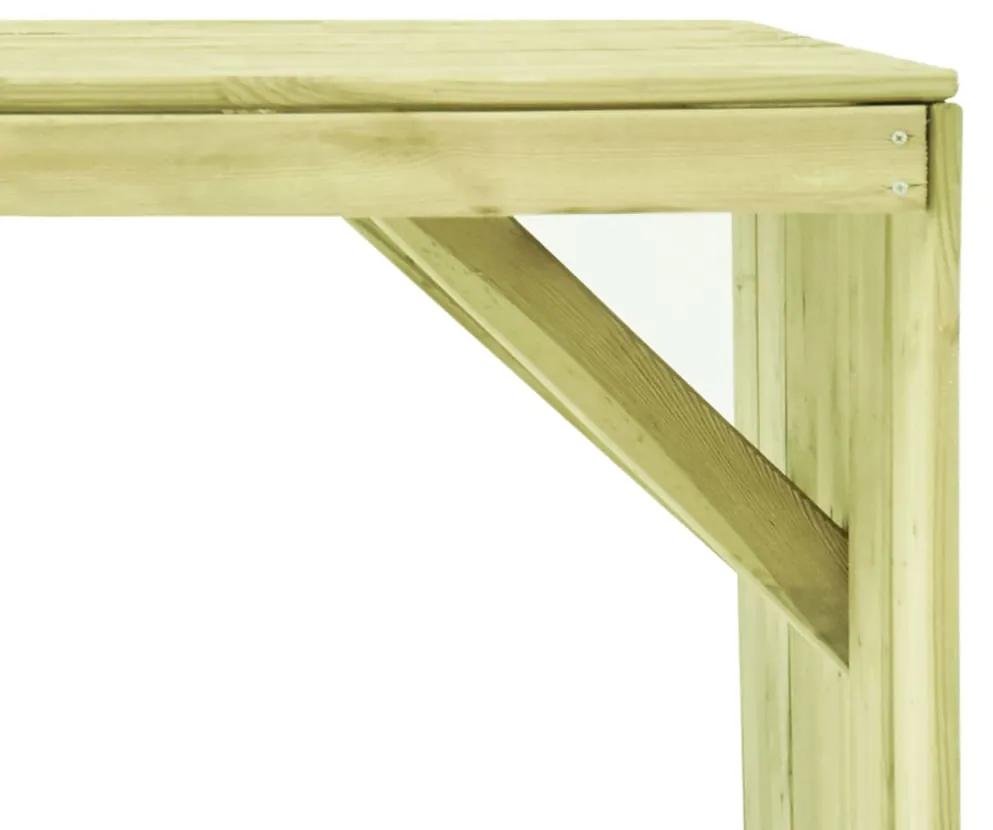 Tavolo da giardino 150x87x80 cm in legno di pino impregnato