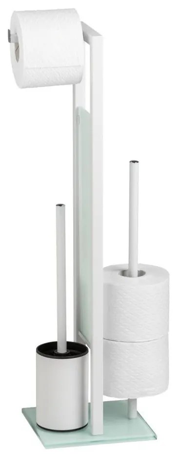 WENKO 21565100 - Scopino per WC RIVALTA 18x70 cm bianco/nero