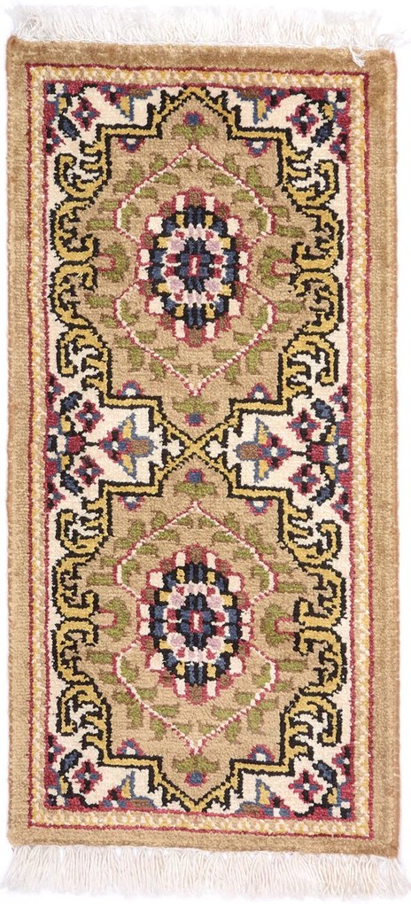 Agra Tappeto 30 x 60 Beige (Indian) Annodato A Mano