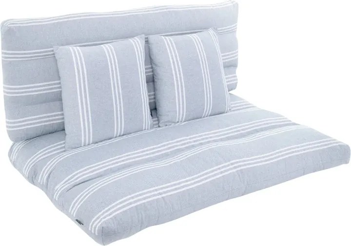 Set 4 cuscini da esterno decorativi in poliestere DIVANO PALLET beige 120 x 80 x Sp 8 cm