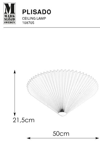 Markslöjd 108705 - Plafoniera PLISADO 3xE14/40W/230V diametro 50 cm beige