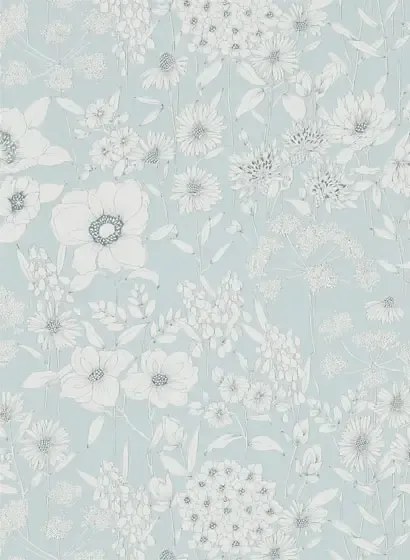 Florale Tapete Maelee von Sanderson - Mineral