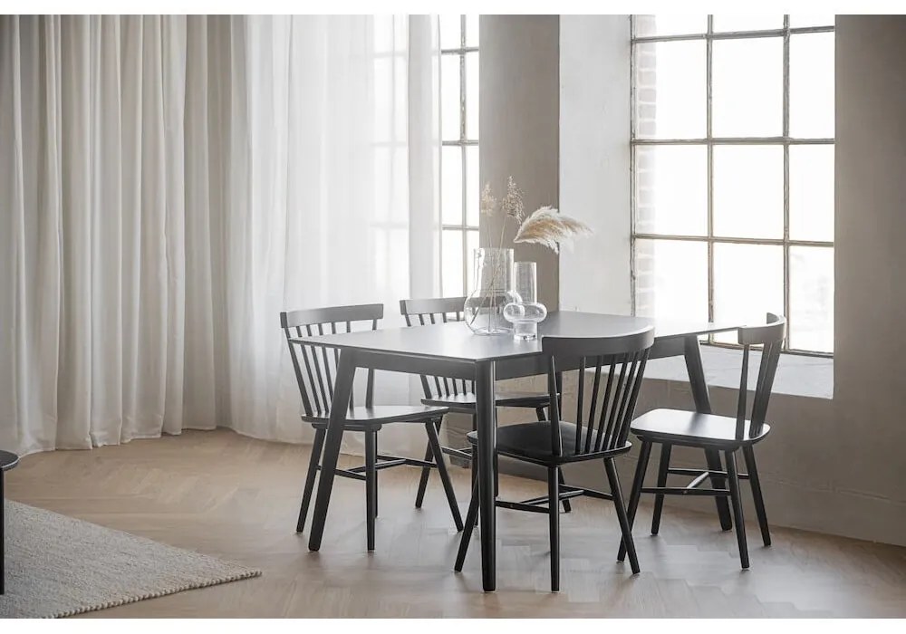 Tavolo da pranzo nero , 140 x 90 cm Lotta - Rowico