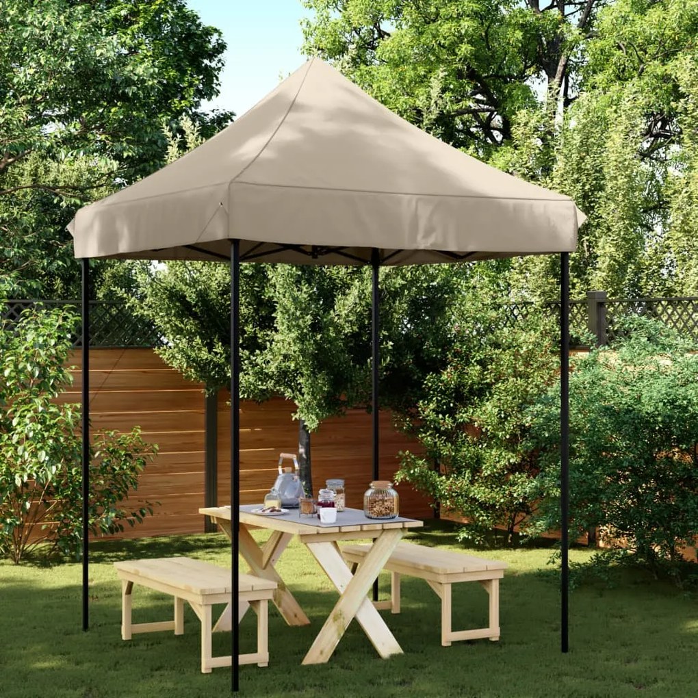 Tenda Da Festa Pieghevole Pop-up Tortora 200x200x306 Cm /