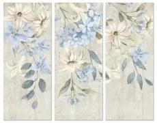 Quadro DKD Home Decor Fiori 55 x 3 x 135 cm Shabby Chic (3 Pezzi)