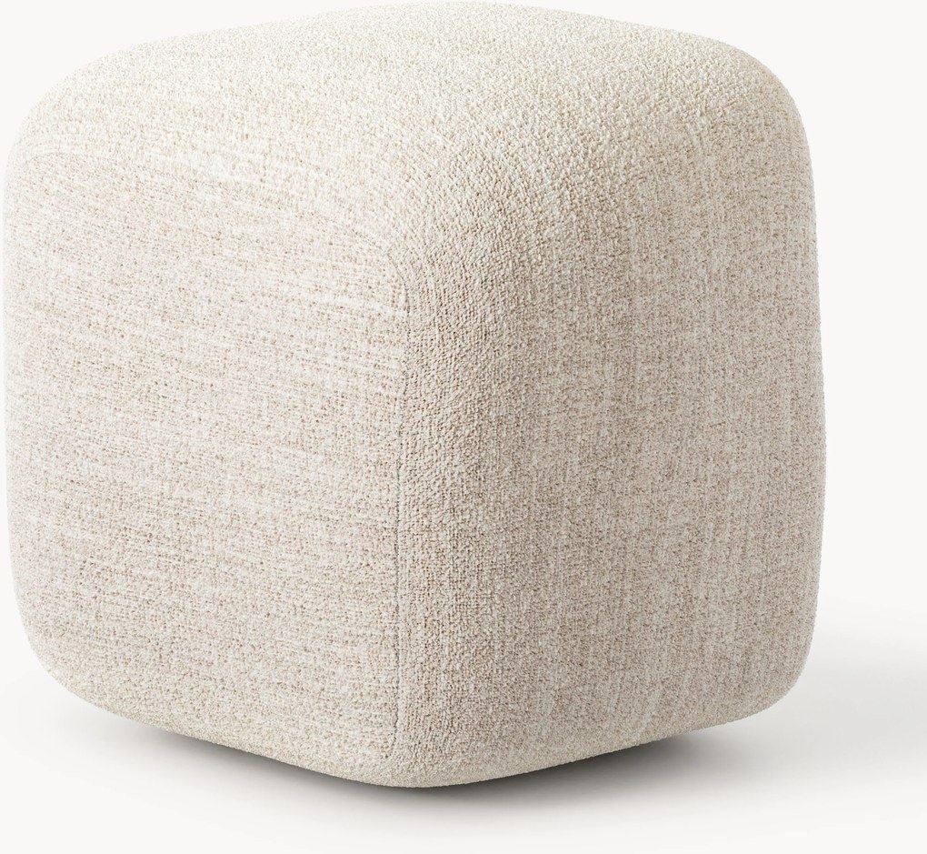 Pouf alto in bouclé Wolke