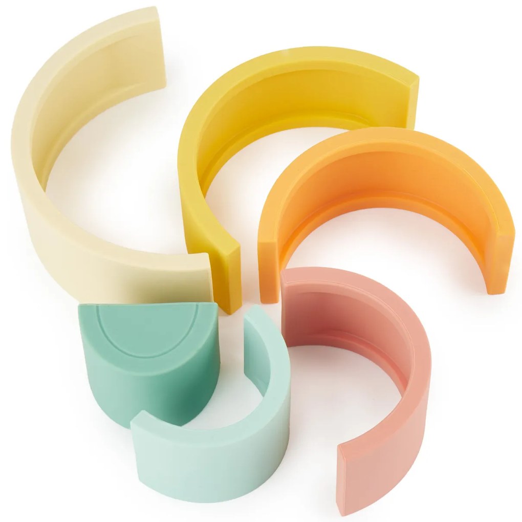 Bieco - Arcobaleno impilabile in silicone - Tropical Vibes