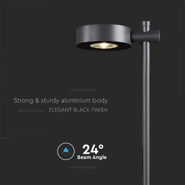 Lampada da esterno LED 7W/230V 3000K IP65 nera 102 cm