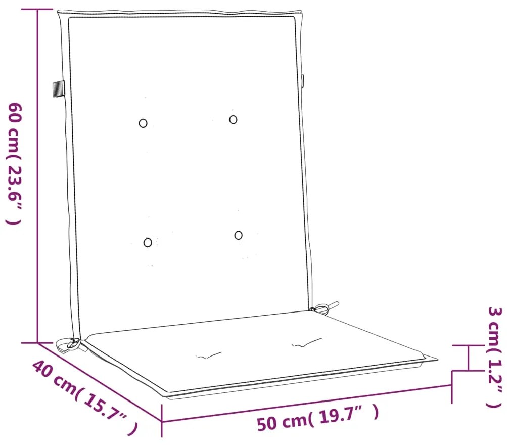 Cuscini per Sedia 4 pz Blu Reale 100x50x3 cm in Tessuto Oxford