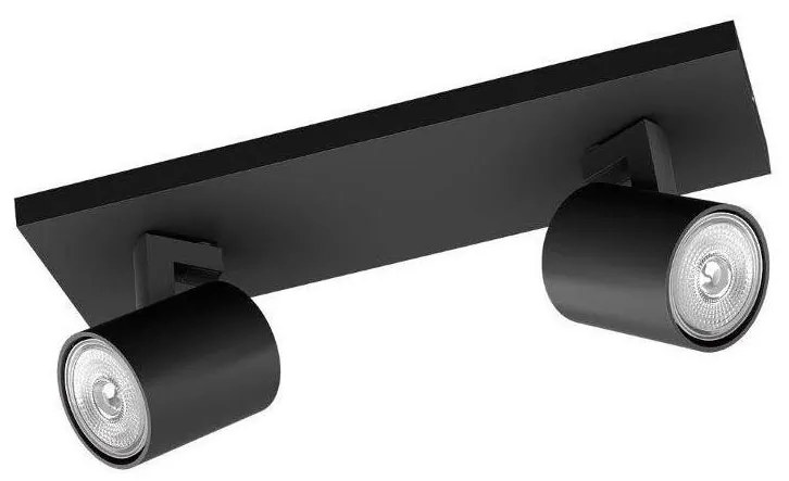 Philips - Luce Spot RUNNER 2xGU10/20W/230V nero