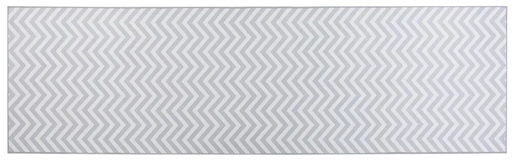 Tappeto bianco e grigio 60 x 200 cm SAIKHEDA Beliani