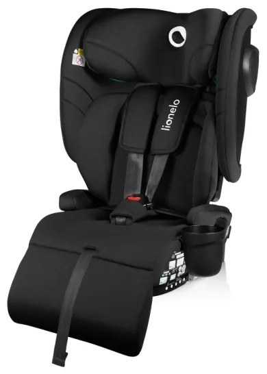 Lionelo - Seggiolino auto pieghevole NELLY i-Size 76-150 cm Nero Carbonio