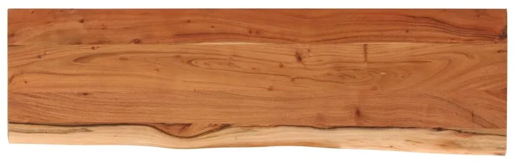 Mensola muro 100x30x2,5cm rettangolare legno acacia bordi vivi