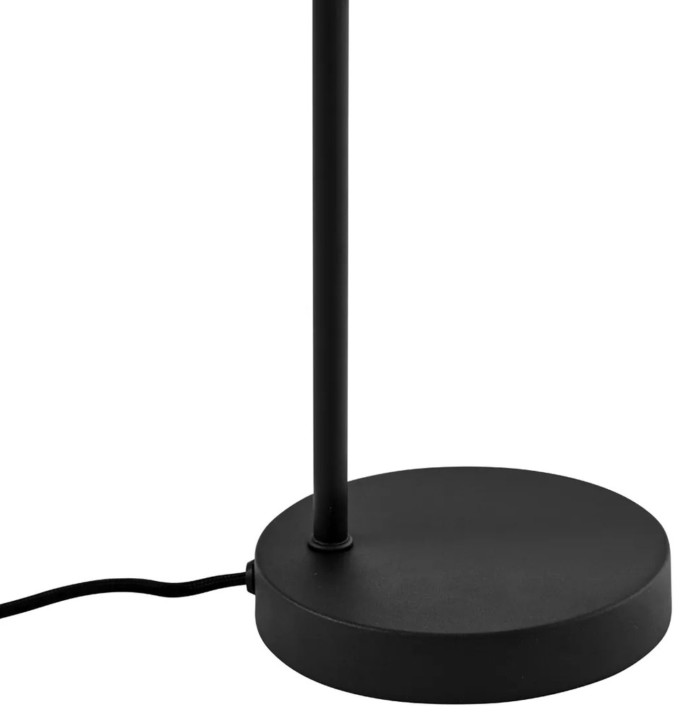 Lampada da tavolo Art Déco nera con vetro fumé - VIDRO