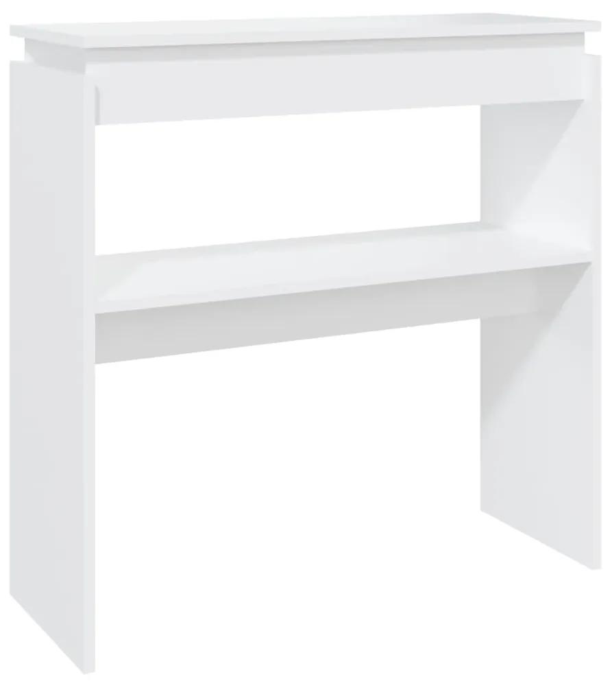 Tavolo consolle bianco 80x30x80 cm in truciolato