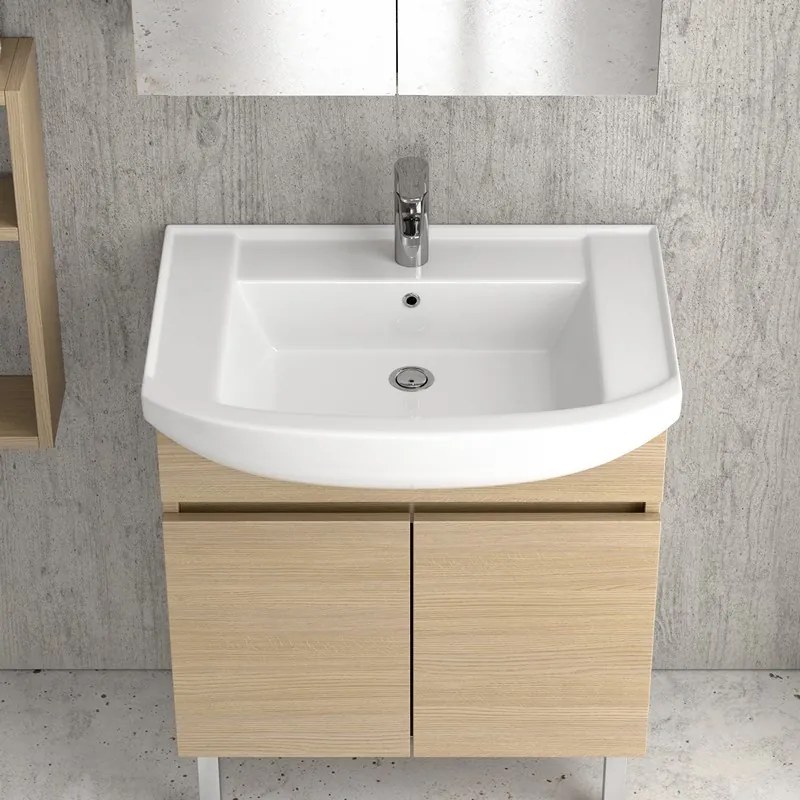Mobile bagno a terra 65 cm con 2 ante BN-65AT - KAMALU