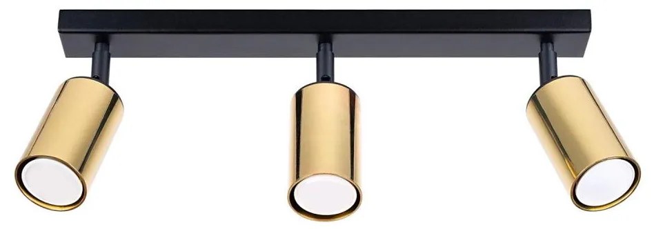 Sollux SL.1384 - Faretto WINX 3xGU10/10W/230V nero/oro