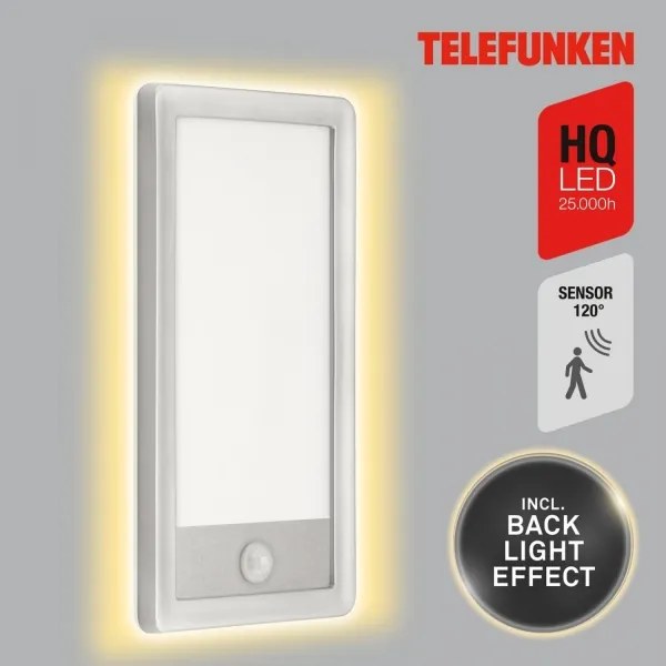 Telefunken 313904TF-LED Applique da esterno con sensore LED/16W/230V IP44