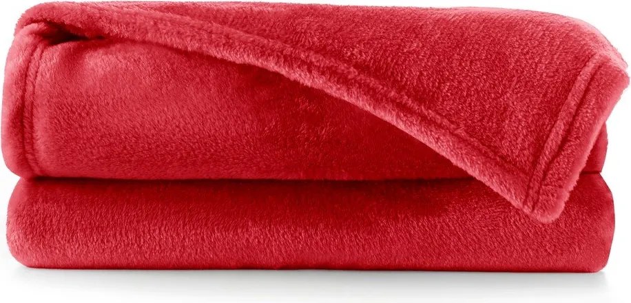 Coperta in microfibra rossa, 160 x 210 cm Mic - DecoKing